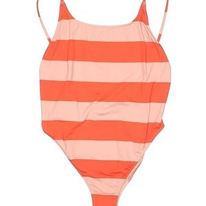 NWT J. Crew Stripes Coral One Piece Size S